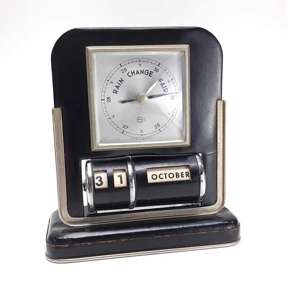 Barigo Rain Change Fair Atmospheric Pressure Barometer Manual Calendar‎ Desk MCM